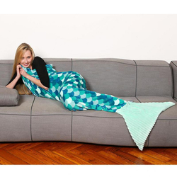 Kuscheldecke Meerjungfrau, Mermaid Turchese