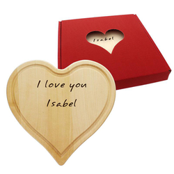 Herzbrettchen, mit Gravur