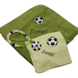 Geschenkset Fussball, personalisierbar, 3-teilig