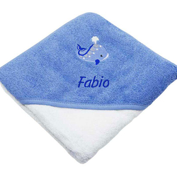 Cape de bain baleine, personnalisable