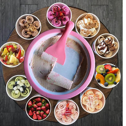 Plaque à crèmes glacées, avec spatule et formes 