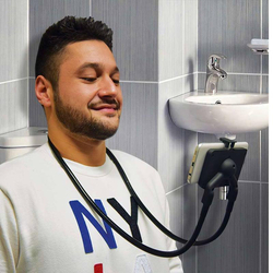 Support téléphone portable, pour la nuque
