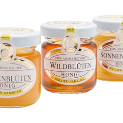 Honigtürmchen, mit 3 Honigsorten 