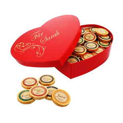 Boîte de chocolat coeur premium, Personnalisable