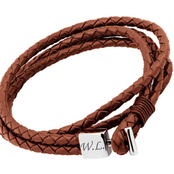 Vintage Lederarmband Cognac, personalisierbar