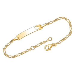 925er Silberarmband vergoldet, mit Gravur