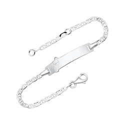 Gourmette pour enfant en argent 925, Avec gravure 