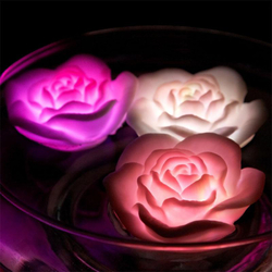 LED Schwimmende Lichter Rosen, 3er Set