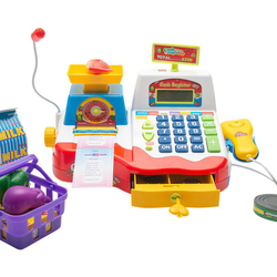 Supermarkt-Spielkasse, mit Zubehör