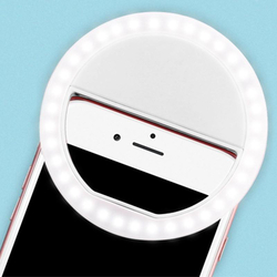 Anneau à selfie LED, 3 niveaux de luminosité