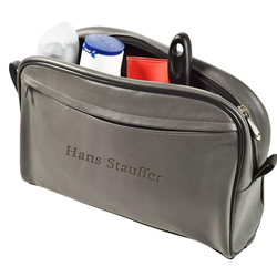 Necessaire Rindsleder, mit Lasergravur