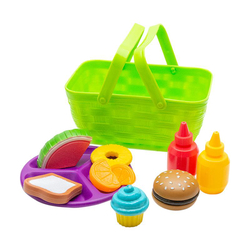 Panier pique-nique vert, Avec accessoires