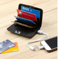 Etui pour carte de crédit, avec batterie - 1800 mAh