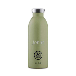 Thermosflasche Stone Sage, von 24Bottles, mit Gravur