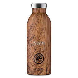 Bouteille thermos Sequoia Wood, de 24Bottles, avec gravure