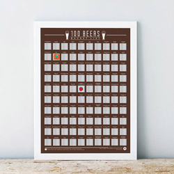 100 Bier Scratch Poster, Ultimative Bucket List