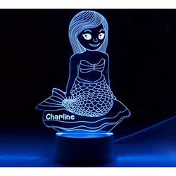 3D Nachtlicht Meerjungfrau, mit Gravur