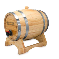 Holzfass 3 Liter, mit Gravur