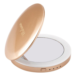 LED Make-Up Spiegel, mit Gravur und Powerbank