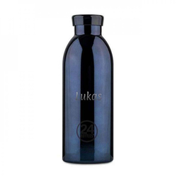 Thermosflasche Black Radiance, von 24Bottles, mit Gravur