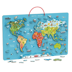 Weltpuzzle, magnetisch