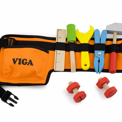 Bunter Werkzeuggürtel, mit Zubehör