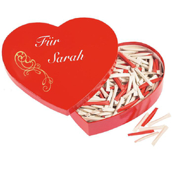 Herzbox mit Gravur, 365 Liebesbotschaften