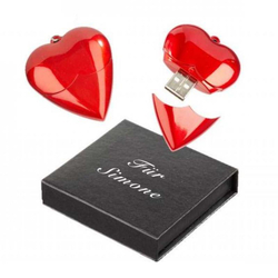 USB-Herz, 16GB - mit Gravur