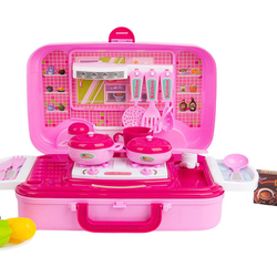 Dînette dans un valise, avec lumière et musique