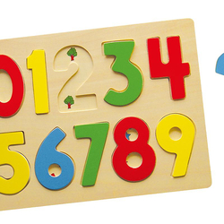 Zahlenpuzzle, aus Holz