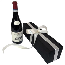 Elegante scatola regalo di vino rosso, 1 bottiglia di Montepulciano d'Abruzzo in un'elegante confezione regalo