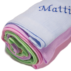 Nuscheli Geschenkrolle, 5 Stück - Pastell-Farben