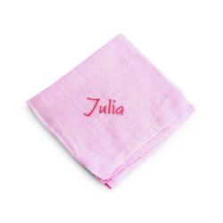 Patte pour bébé, avec prénom - rose