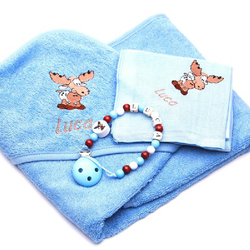 Set cadeau pour bébé, Cadeau de naissance - bleu