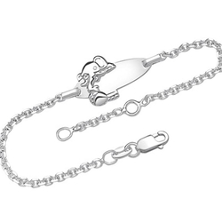Kinderarmband Elefant, mit Gravur - 925er Silber