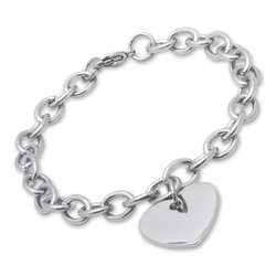 Edelstahl Armband Herz, mit Gravur