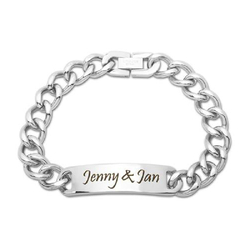 Edelstahl Armband Poliert, Personalisierbar