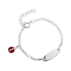 Bracelet enfant, Coccinelle - Personnalisable