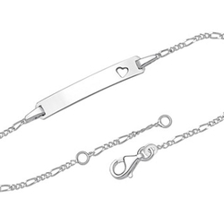 925er Silberarmband Herz, Personalisierbar