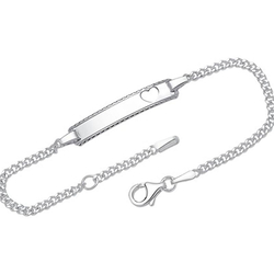 Gourmette coeur, Avec gravure diamant