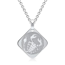 925er Silberkette Skorpion, mit Gravur