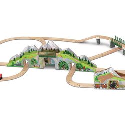 Eisenbahn Set, Bergtunnel, aus Holz